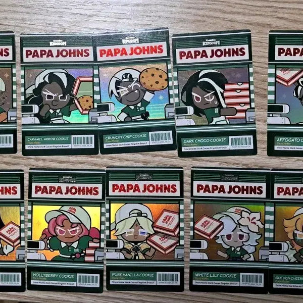 [BUNJANG] Papa John's Cookie Run Kingdom Photocard Set AB / 파파존스 쿠키런킹덤 포토 카드 AB세트