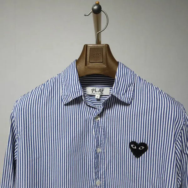 [BUNJANG] Comme des Garçons Play Striped Shirt / S ) 꼼데가르송 플레이 스트라이프 셔츠