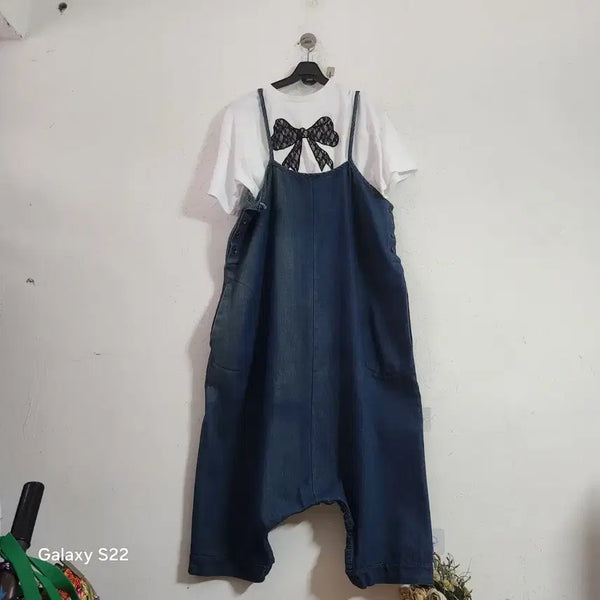[BUNJANG] Denim Overalls Jumpsuit / 청청 멜빵 점푸수트
