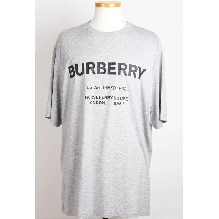 [BUNJANG] Burberry Short Sleeve T-Shirt Grey XL / [당일배송]버버리 반팔티 그레이 XL(105)