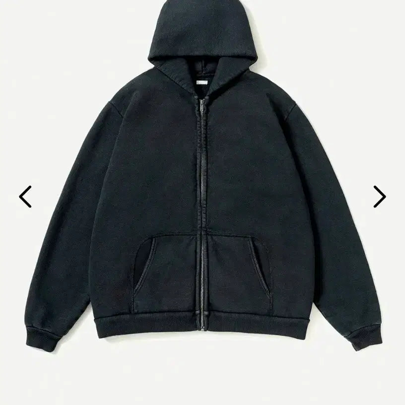 [BUNJANG] apressé Vintage Zip-Up Hoodie Black Size 4 / 아프레쎄 빈티지 후드집업 블랙 4