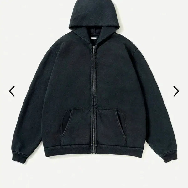 [BUNJANG] apressé Vintage Zip-Up Hoodie Black Size 4 / 아프레쎄 빈티지 후드집업 블랙 4
