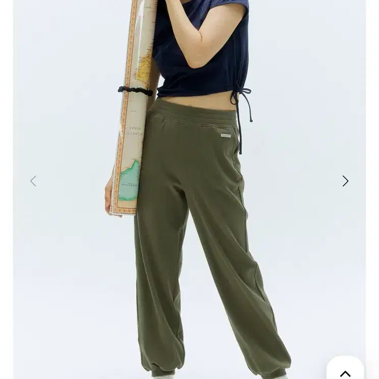 [BUNJANG] Movewarm Gold Thread Sweatpants Khaki / 무브웜 골지원단 스웻팬츠 카키 바지
