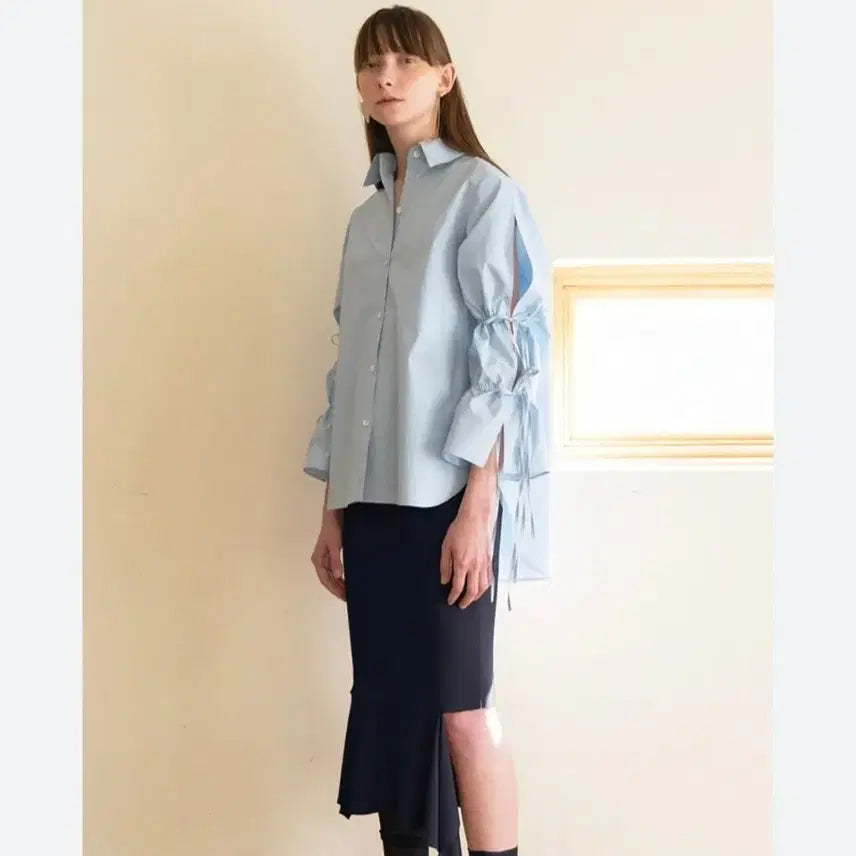 [BUNJANG] J.Cheong Oversized Blue Shirt Blouse / 제이청 셔츠 블라우스