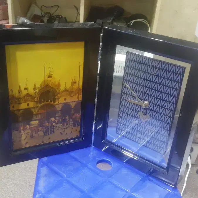 [BUNJANG] Mario Valentino Framed Desk Clock / 일본 마리오 발렌티노 액자형 탁상 시계