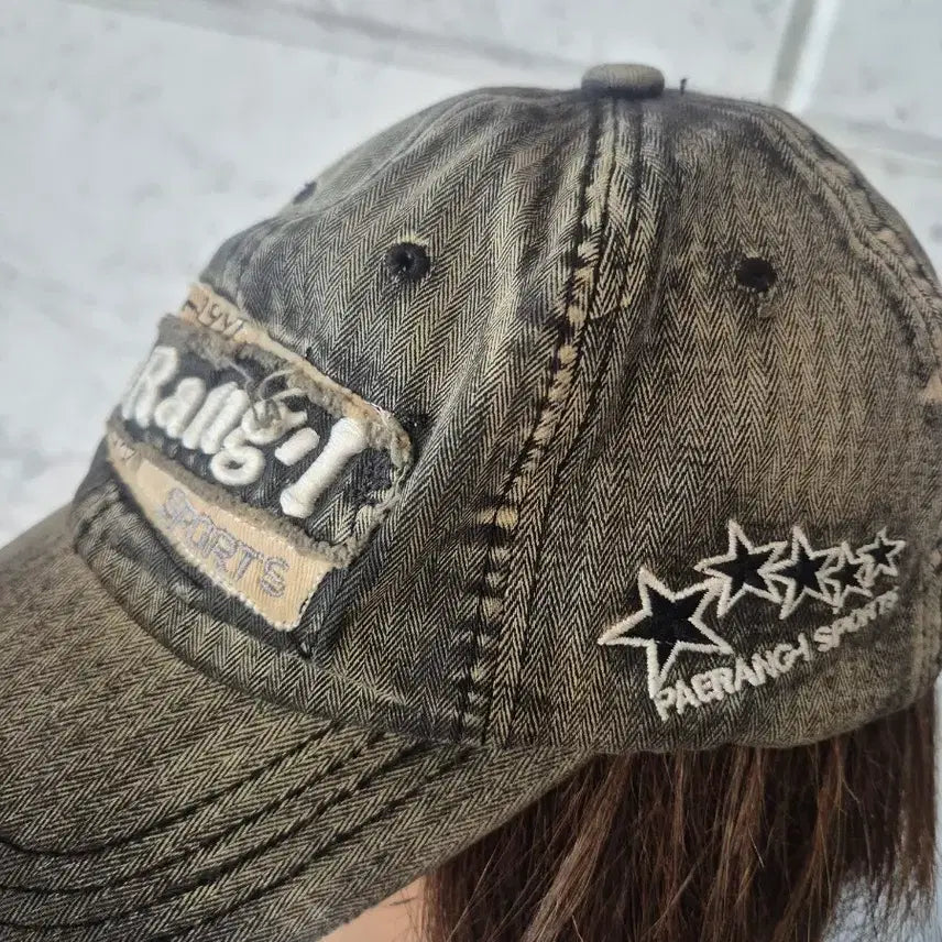 [BUNJANG] Blue Sports Ball Cap Grey / 파랑 스포츠 볼캡 그레이