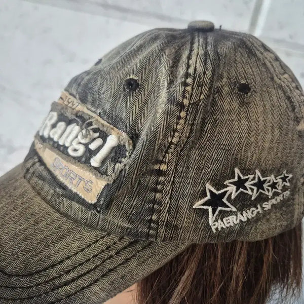 [BUNJANG] Blue Sports Ball Cap Grey / 파랑 스포츠 볼캡 그레이