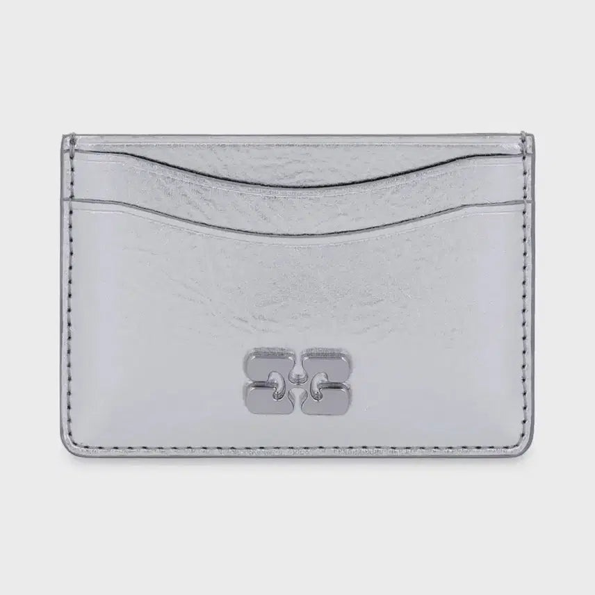 [BUNJANG] GANNI By Metallic Card Holder Silver / 가니 부 메탈릭 카드 홀더 실버 카드지갑
