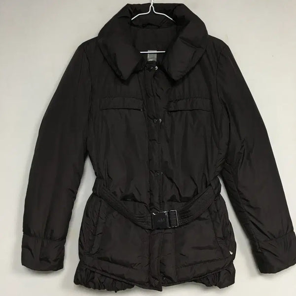 [BUNJANG] ADD Brown Goose Down Belted Padded Coat / ADD 에드 브라운 구스 벨트 패딩 55