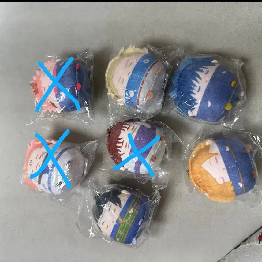 [BUNJANG] Jujutsu Kaisen Fuwakuji D, E Prize Set of 4 Plush Dolls / 주술회전 후와쿠지 d,e상 일괄 4종 판매
