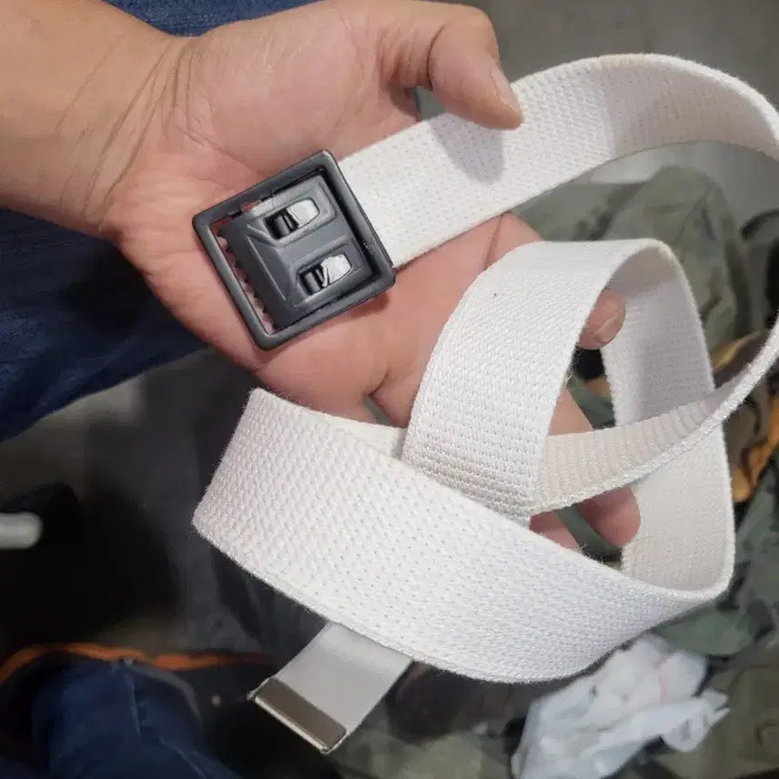 [BUNJANG] Men's Casual Belt White / 남성 캐주얼 벨트 화이트