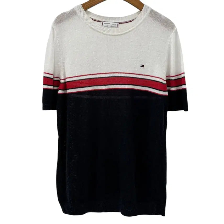 [BUNJANG] Tommy Hilfiger Linen Knit Short Sleeve Top L / 타미힐피거 반소매 린넨 니트 L