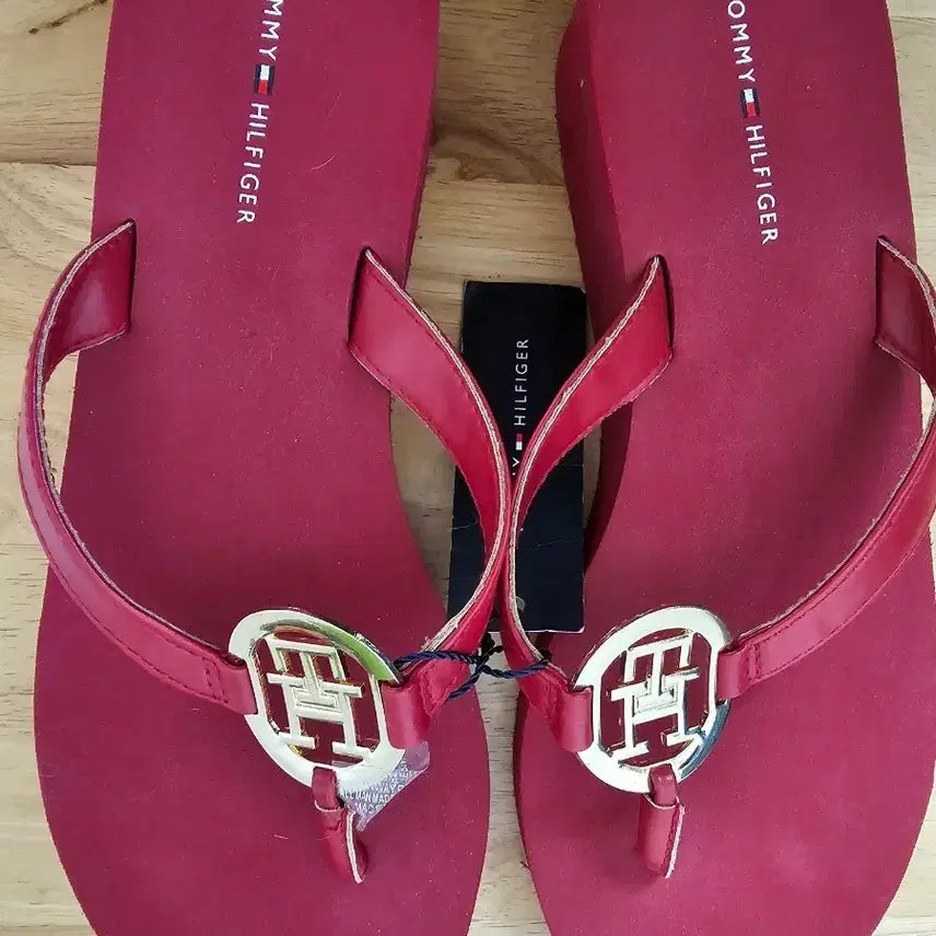 [BUNJANG] Tommy Hilfiger Women's Red Sandals / 타미힐피거 여성 샌들 레드