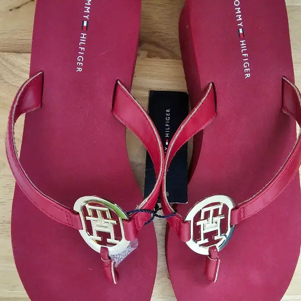 [BUNJANG] Tommy Hilfiger Women's Red Sandals / 타미힐피거 여성 샌들 레드