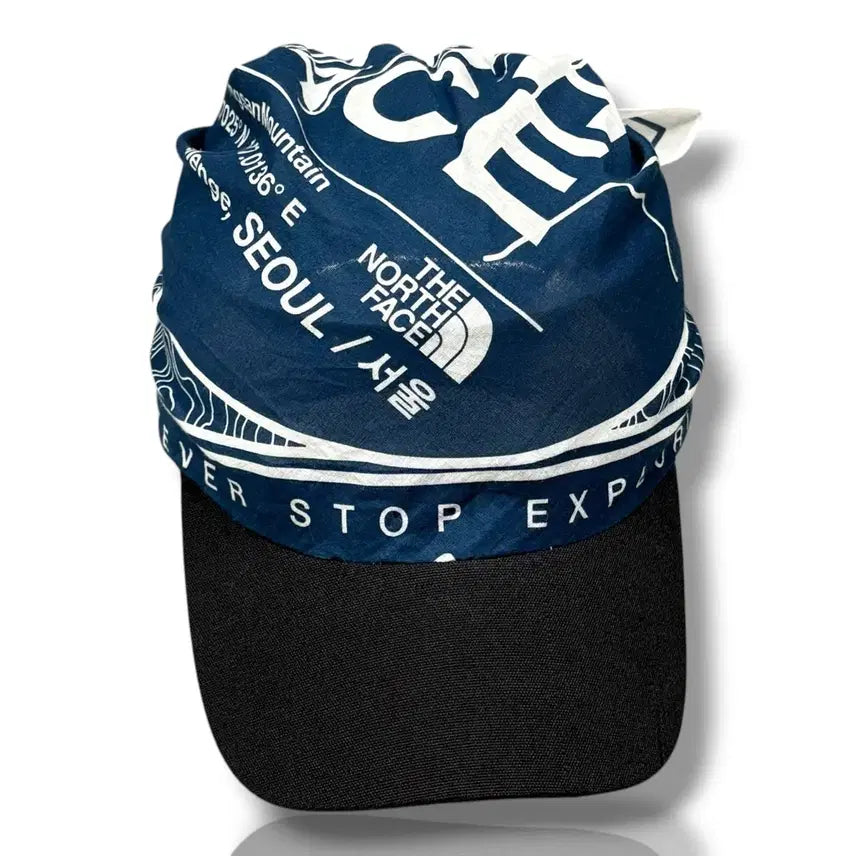 [BUNJANG] The North Face Navy Seoul Bandana Scarf Cap Hat OS / 새상품 노스페이스 네이비 서울 반다나 스카프 캡 모자 OS