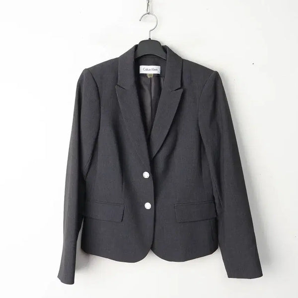 [BUNJANG] Calvin Klein Two-Button Blazer Gray (Size S) / 55/캘빈클라인 투버튼 자켓