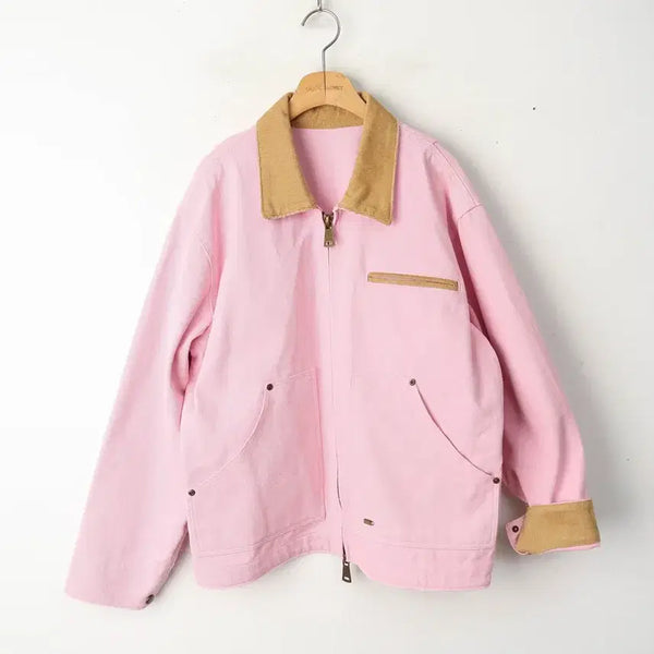[BUNJANG] Lapoche Woman Denim Work Jacket Pink / 66/라퍼지 우먼 데님 워크자켓