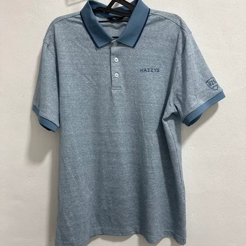 [BUNJANG] Hazzys Golf Linen Collar Short Sleeve T-Shirt L / 헤지스 골프 린넨 카라 반팔티 100 L