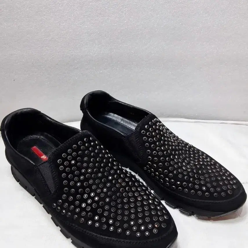 [BUNJANG] Prada Studded Slip-On Sneakers / 프라다정품스터드슬립온스니커즈