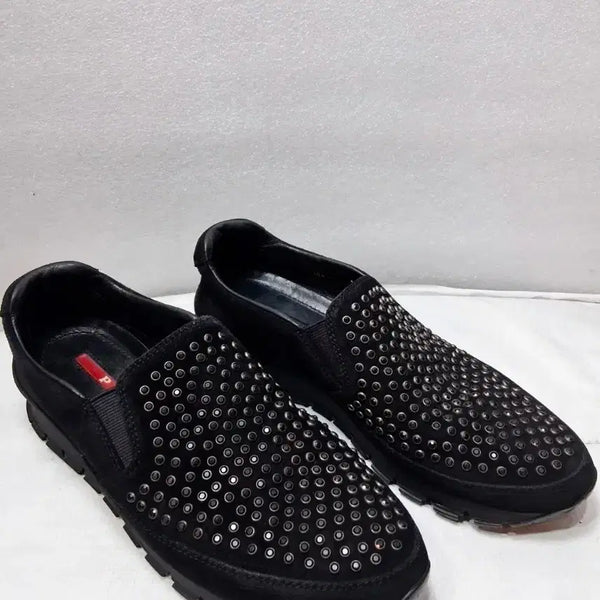 [BUNJANG] Prada Studded Slip-On Sneakers / 프라다정품스터드슬립온스니커즈