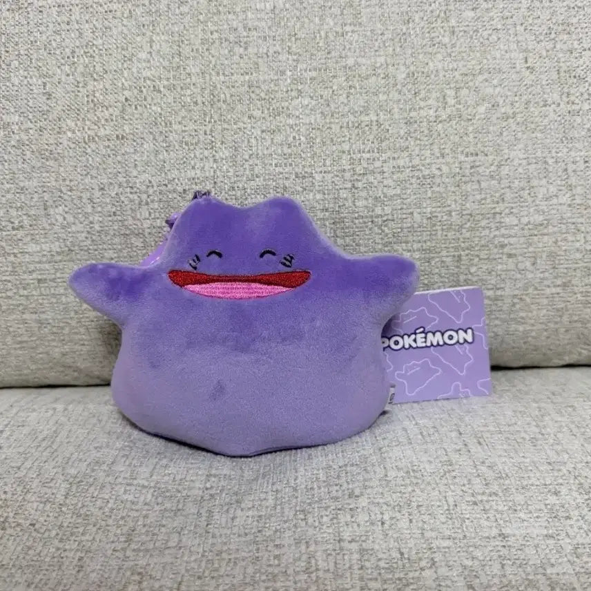 [BUNJANG] Authentic Pokémon Blushing Ditto Keyring Plush / 정품 포켓몬스터 발그레 메타몽 키링 인형