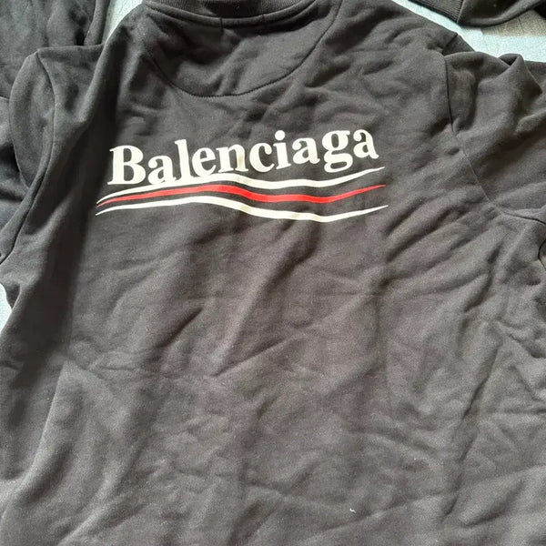 [BUNJANG] Balenciaga Logo Long Sleeve T-Shirt Black / 발렌시아가 로고 긴팔 티셔츠 블랙 네고o
