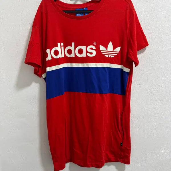[BUNJANG] Adidas Short Sleeve Dress Blue Stripe Logo Size 85 / 아디다스 반팔 원피스 85