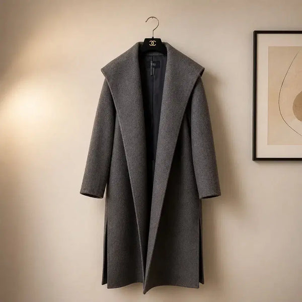 [BUNJANG] TIME Cashmere Blend Handmade Long Coat (2021) / 한섬 TIME 타임 2021 캐시미어 블렌드 핸드메이드 롱 코트  82-94-160