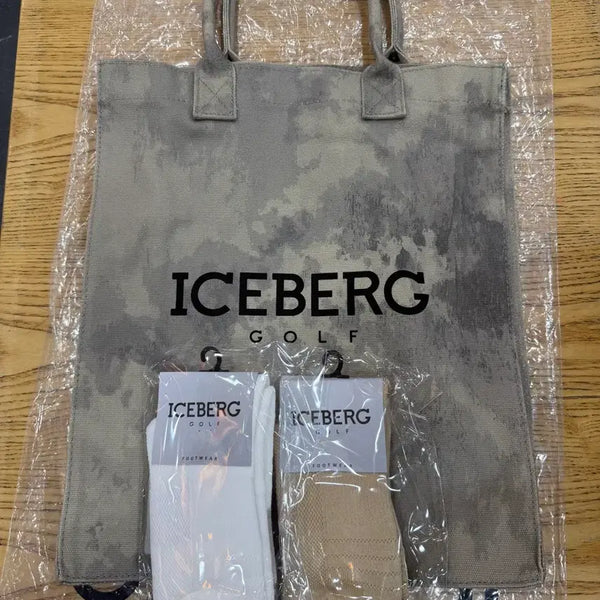 [BUNJANG] Iceberg Golf Tote Bag & Socks Set / 아이스버그 골프 토트백 & 양말 세트 새상품