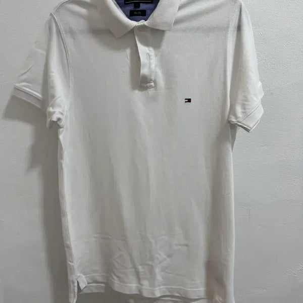 [BUNJANG] Tommy Hilfiger Polo T-Shirt White Size S / 타미힐피거 카라 반팔티 s