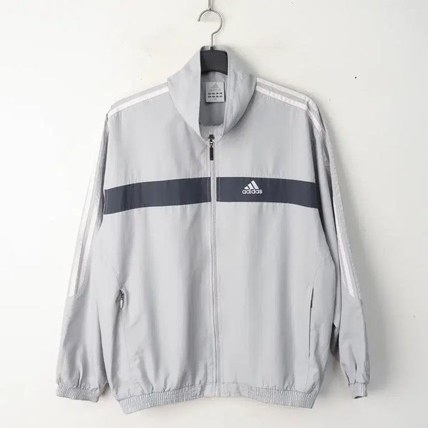 [BUNJANG] Adidas Light Grey Windbreaker Jacket (Size 100) / 100/아디다스 바람막이 자켓