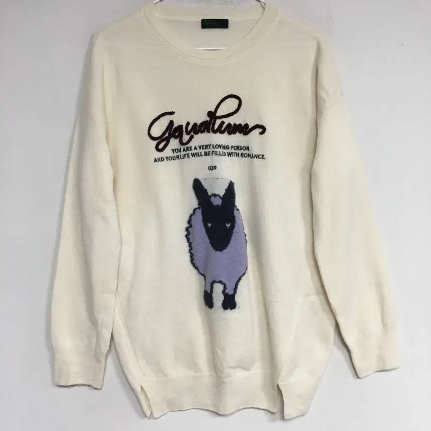 [BUNJANG] Benetton Round Knit Sweater / 베네통 양자수 라운드 니트 F