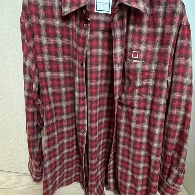 [BUNJANG] WooYoungMi 25 Red Check Shirt / 우영미 25 레드 체크 셔츠 38 팝니다