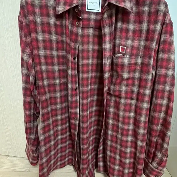 [BUNJANG] WooYoungMi 25 Red Check Shirt / 우영미 25 레드 체크 셔츠 38 팝니다
