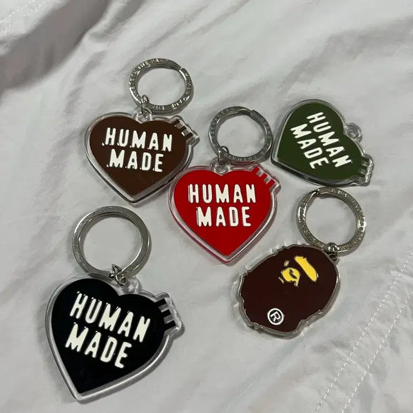 [BUNJANG] Bundle Set Human Made Heart Keyring, BAPE Keyring, and More / (전체일괄 18) 휴먼메이드 하트 키링, 베이프 키링 등
