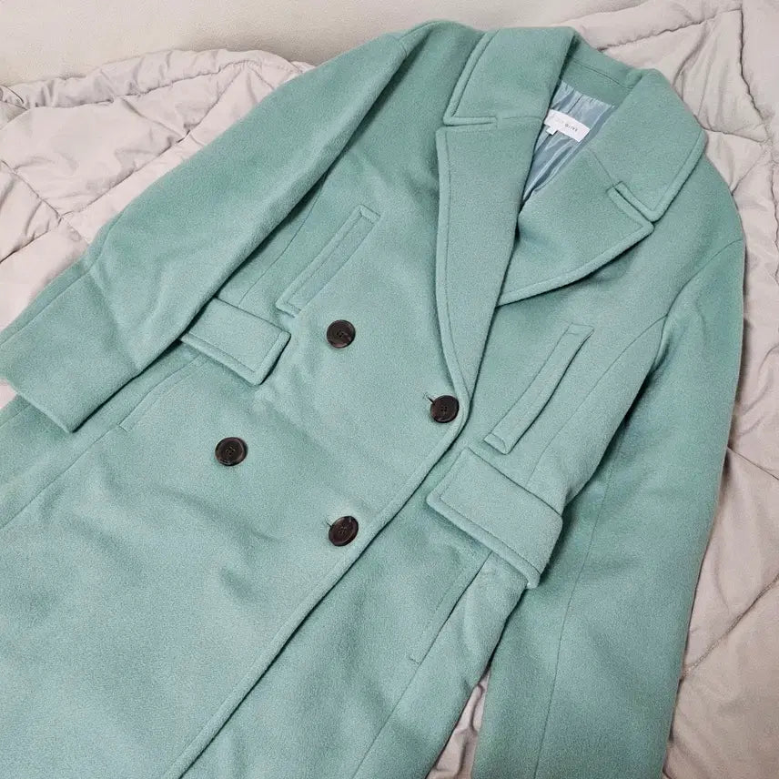 [BUNJANG] Olive des Olive 100% Wool Mint Coat Size 55 / 올리브데올리브 울100% 민트 코트 55사이즈
