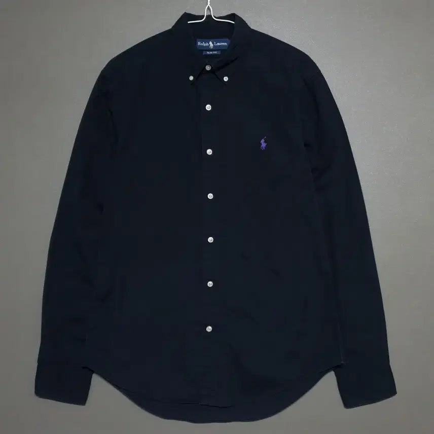 [BUNJANG] Polo Ralph Lauren Slim Fit Cotton Poplin Button-Down Shirt Black / M) 폴로 랄프로렌 포니 버튼다운 슬림핏 코튼 포플린 셔츠 블랙