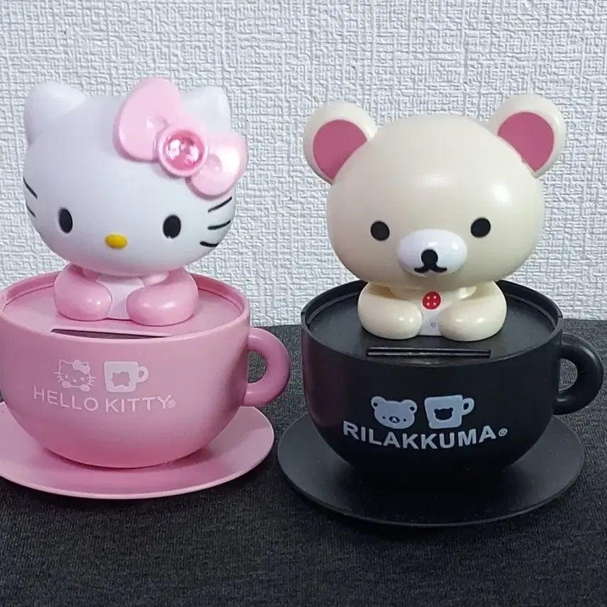 [BUNJANG] Hello Kitty & Rilakkuma Bobblehead Figure Set / 키티  &  리락쿠마