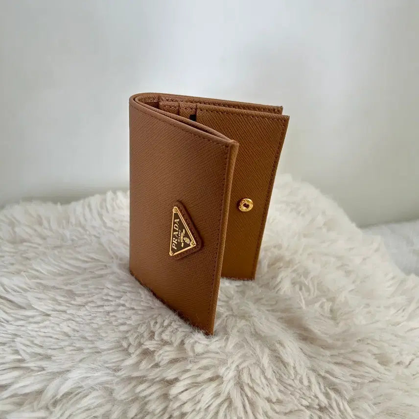 [BUNJANG] Prada Bifold Wallet Brown / 미사용 프라다 반지갑