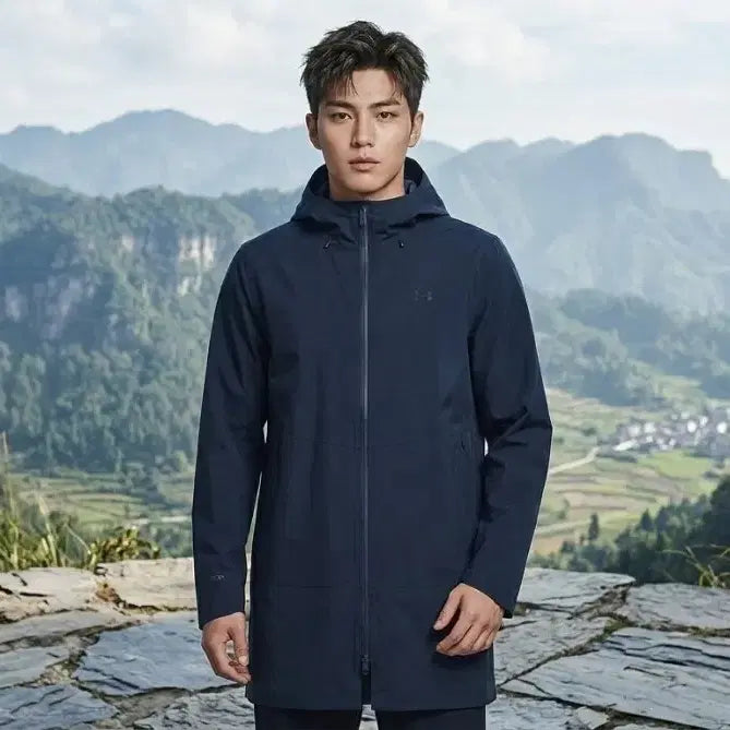 [BUNJANG] Under Armour Stormproof Waterproof Men's Jacket XL Navy / 언더아머 스톰프루프 남성 XL 네이비 방수 자켓
