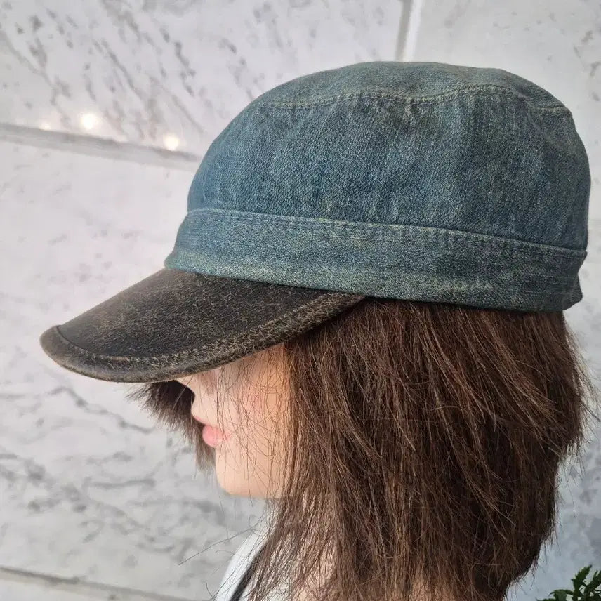 [BUNJANG] Blue Denim Ushanka Hat / 청색 데님 군밤모자 미착용