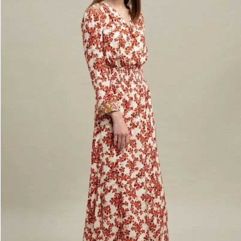 [BUNJANG] Time Floral Long Dress Size 66 / 타임 플로럴 롱원피스 66사이즈