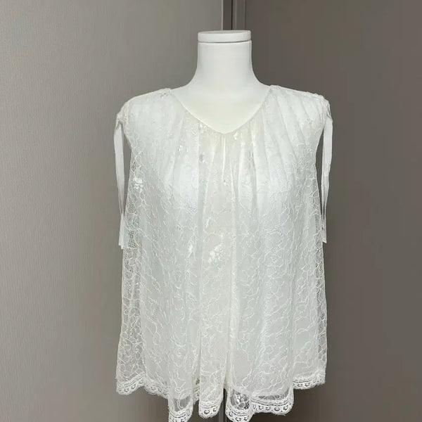 [BUNJANG] Vintage All Lace Camisole Blouse / (네고 사절) 올레이스 나시블라우스 빈티지블라우스
