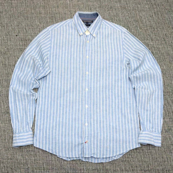 [BUNJANG] Tommy Hilfiger Genuine Linen Shirt Size 95 / 타미힐피거 정품 린넨 셔츠 95