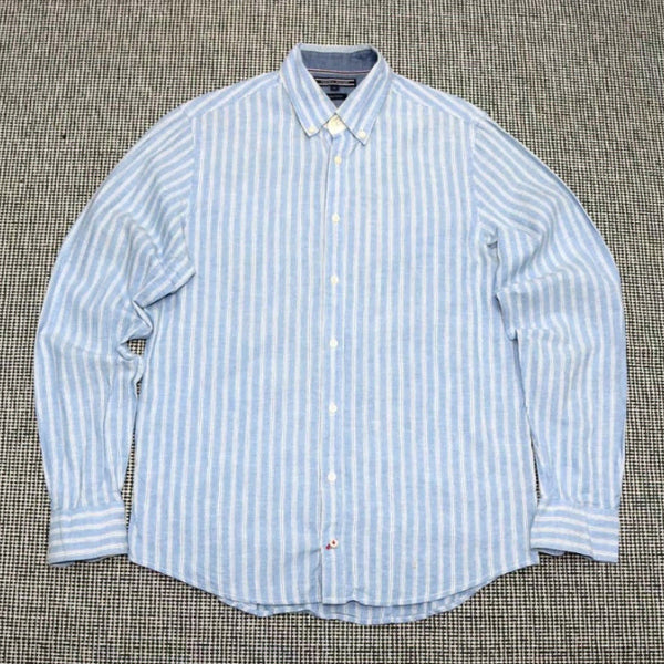 [BUNJANG] Tommy Hilfiger Genuine Linen Shirt Size 95 / 타미힐피거 정품 린넨 셔츠 95