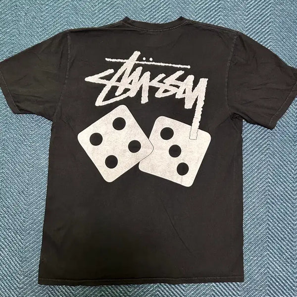 [BUNJANG] Stussy Dice Pigment Dyed T-Shirt Black M / 스투시 반팔 티셔츠 블랙 M