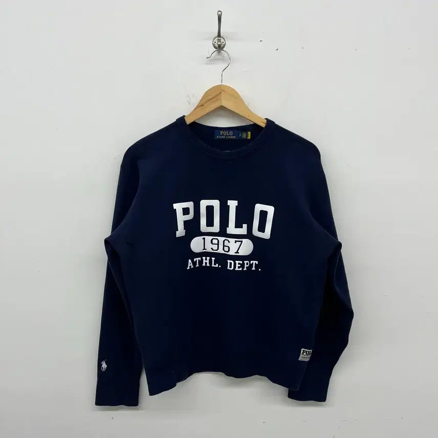 [BUNJANG] Polo Ralph Lauren 1967 Arch Logo Navy Sweatshirt Men's S / 폴로 랄프로렌 빈티지 1967 아치 로고 네이비 맨투맨 남성S