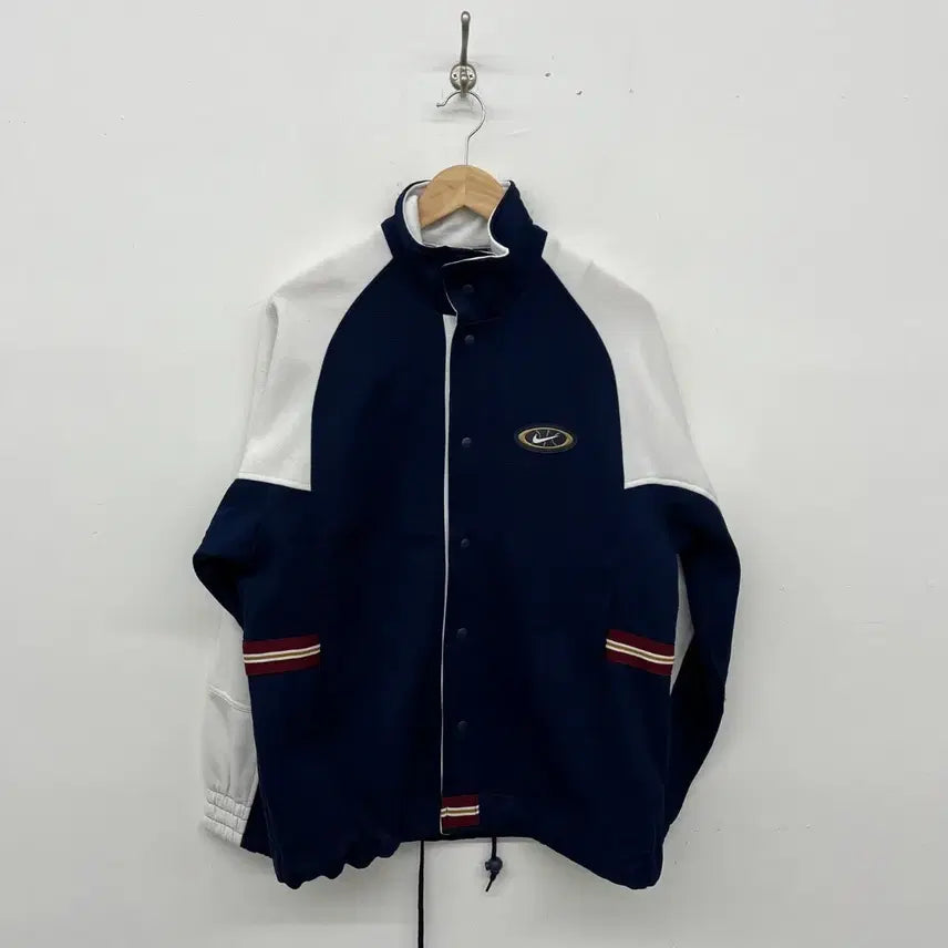 [BUNJANG] Nike Swoosh Embroidery Blouson Jumper Men's M / 나이키 스우시 자수 블루종 점퍼 남m
