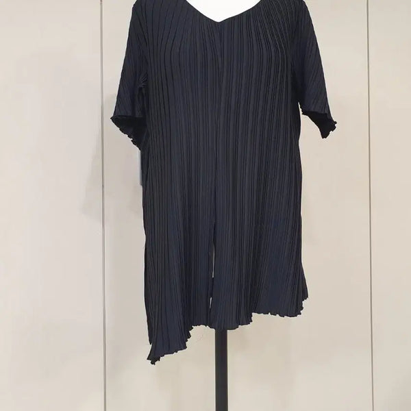 [BUNJANG] Pleated Black Blouse / 플리츠 블랙 블라우스