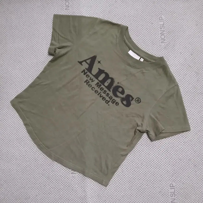 [BUNJANG] Ames New Message Receive Short-Sleeve T-Shirt Khaki / 아메스 뉴 메시지 리시브 반팔 티셔츠 카키